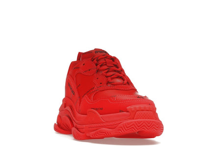 Balenciaga Triple S Allover Logo Red