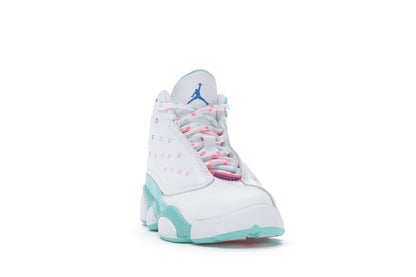 Jordan 13 Retro White Soar Green Pink (PS)