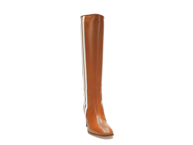 adidas x Gucci 73mm Knee-High Boots Cognac Leather