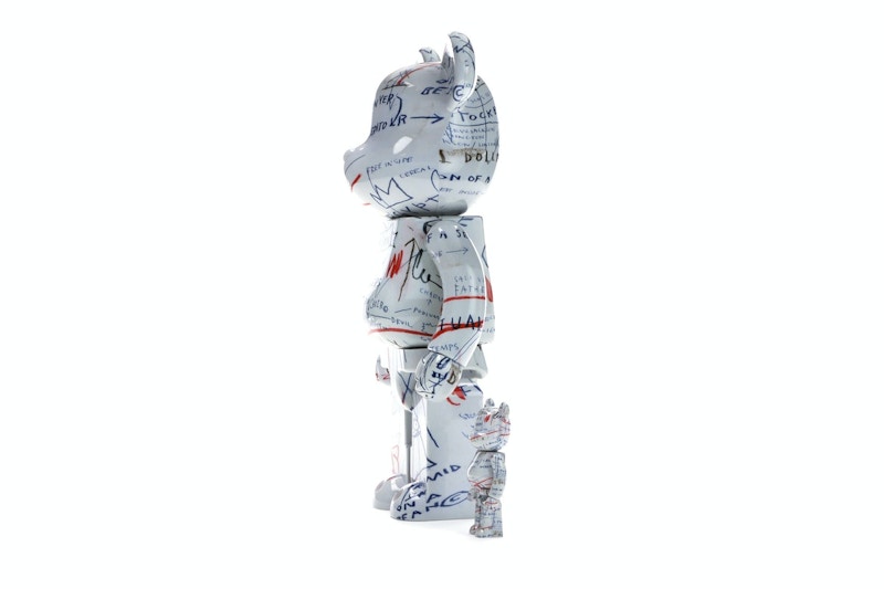Bearbrick Jean-Michel Basquiat 2 100% & 400% Set White