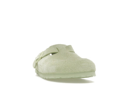 Birkenstock Boston Suede Faded Lime