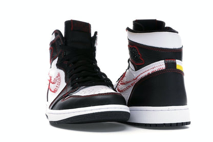 Jordan 1 Retro High Defiant White Black Gym Red