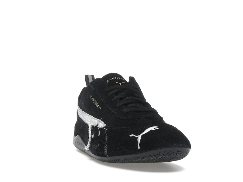 Balenciaga x Puma Speedcat Suede Distressed Black White