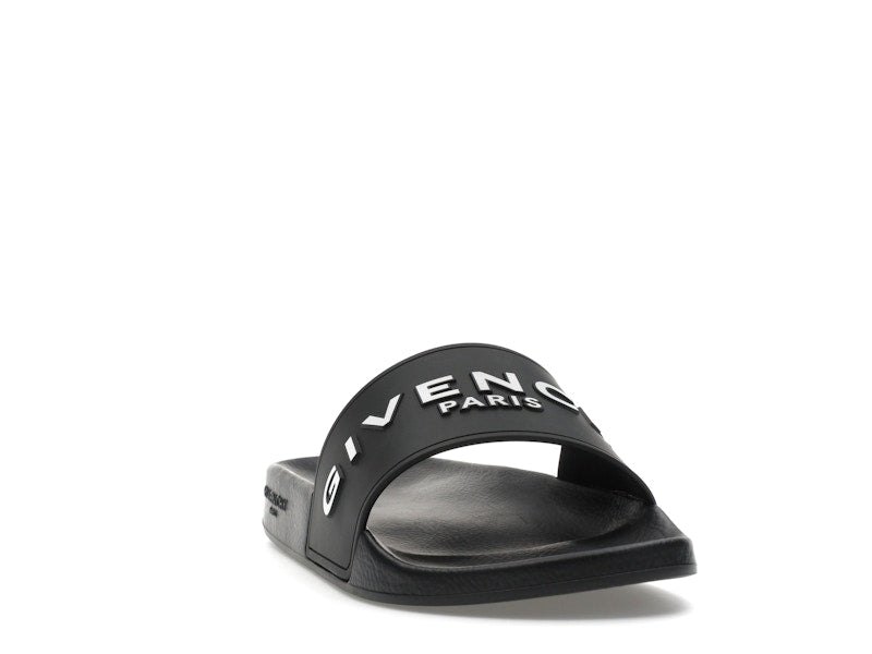 Givenchy Paris Flat Sandals Black White
