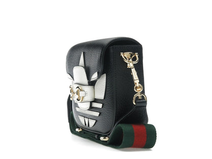 Gucci x adidas Horsebit 1955 Shoulder Bag Black/White