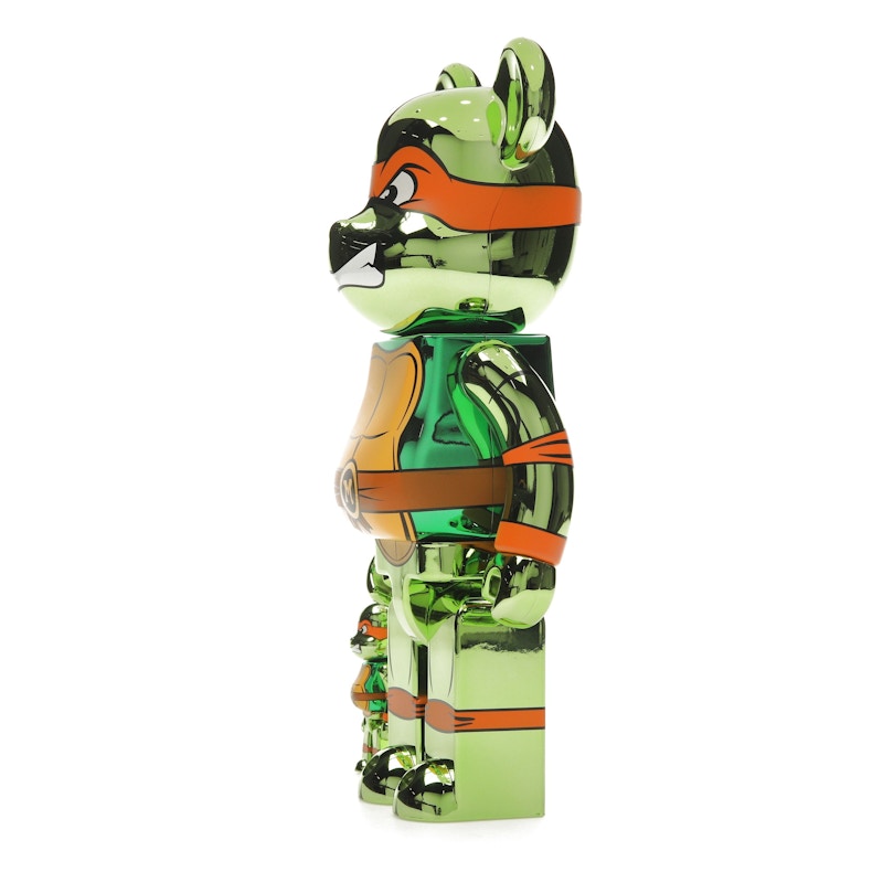 Bearbrick x Teenage Mutant Ninja Turtles Michelangelo 100% & 400% Set