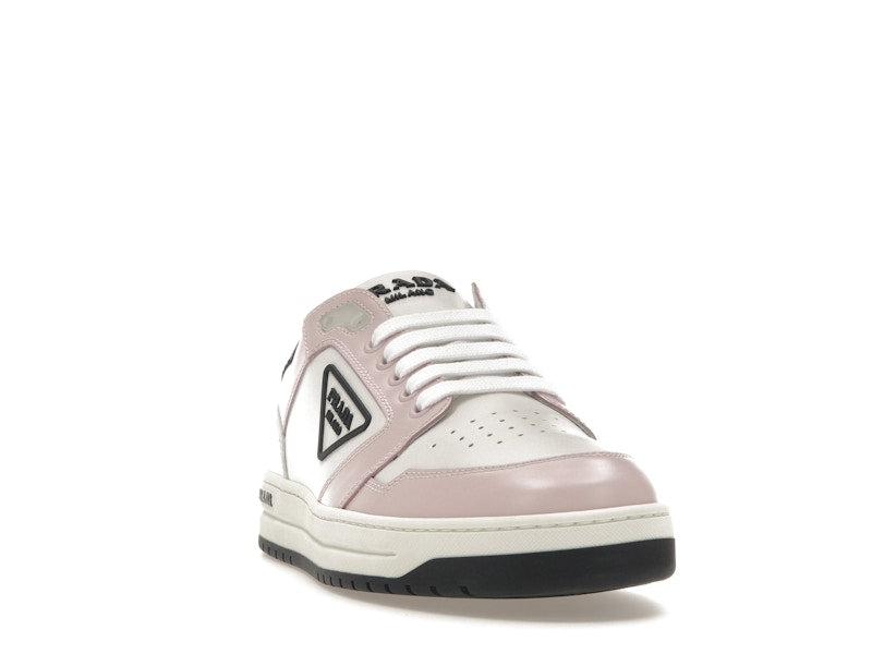 Prada District Sneaker White Pink Perforated Leather (Women's)
