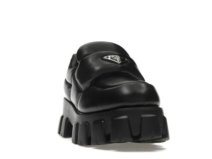 Prada Soft Padded 55mm Loafers Black Nappa Leather