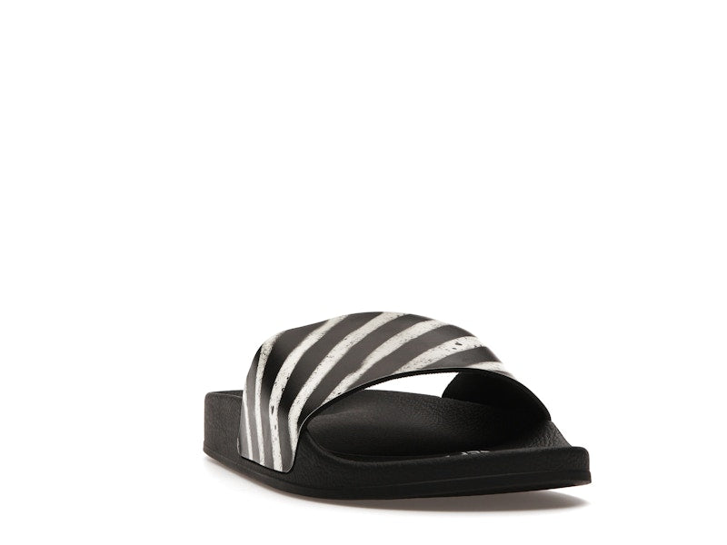 Off-White Spray Stripes Slides Black