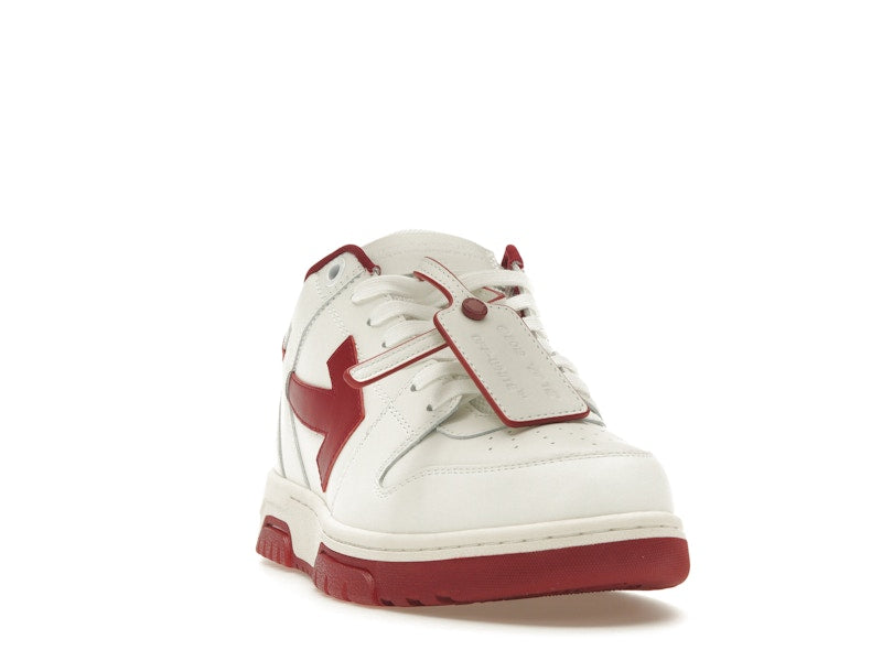 OFF-WHITE Out Of Office OOO Low Tops White Red White Tag