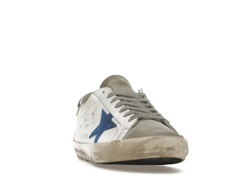 Golden Goose Super-Star White Elecctric Blue Silver