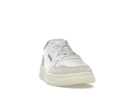 Autry Medalist Leather Low White Silver Blue
