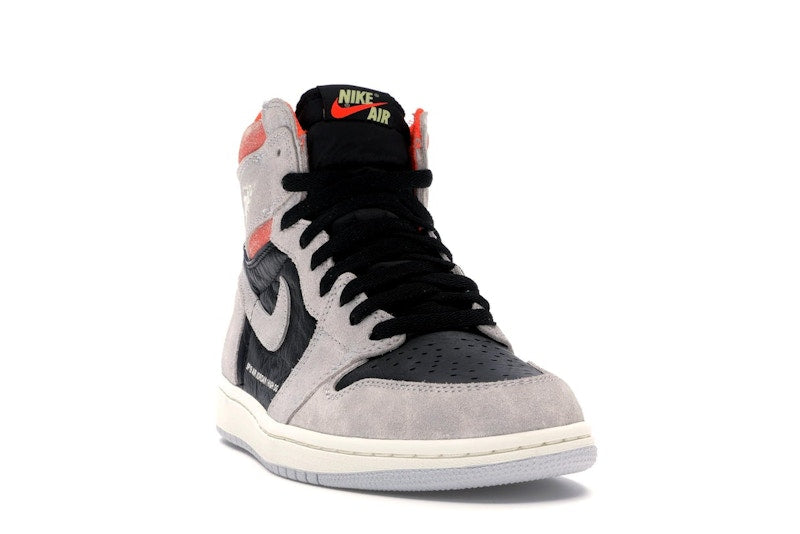 Jordan 1 Retro High Neutral Grey Hyper Crimson