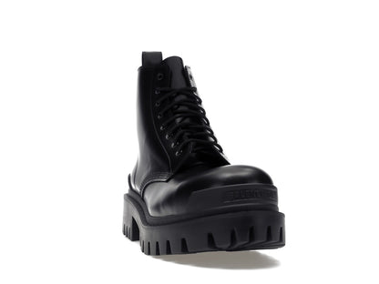 Balenciaga Strike 20mm Lace Up Boot Black