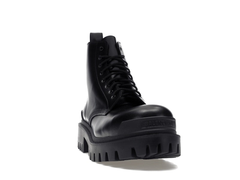 Balenciaga Strike 20mm Lace Up Boot Black