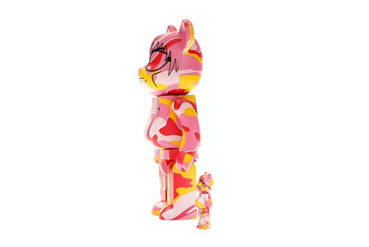 Bearbrick Andy Warhol Camo Ver. 100% & 400% Set Pink