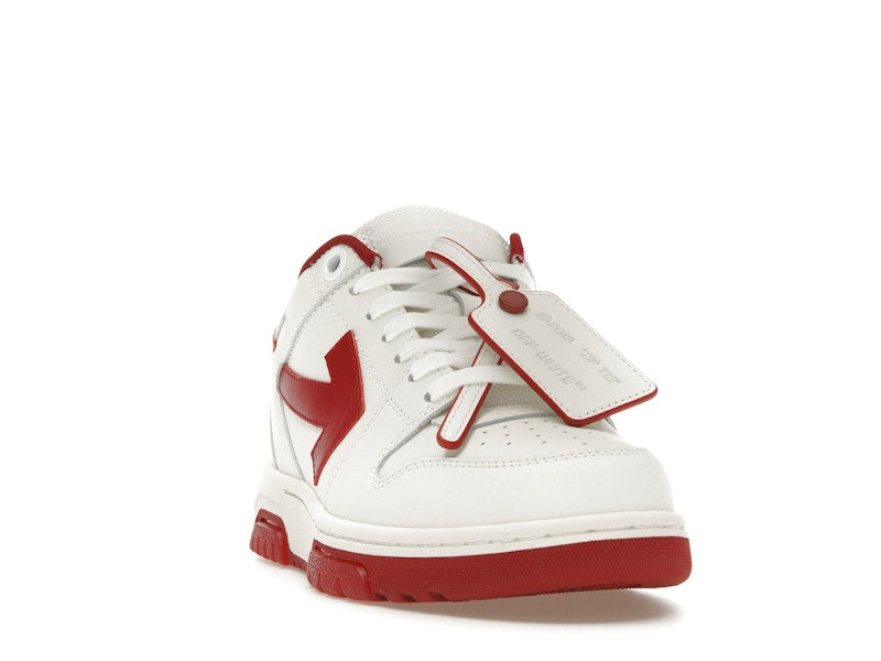 OFF-WHITE Out Of Office OOO Low Tops White Burgundy
