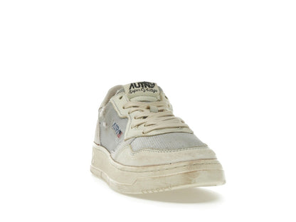 Autry Medalist Leather Low Grey White Super Vintage