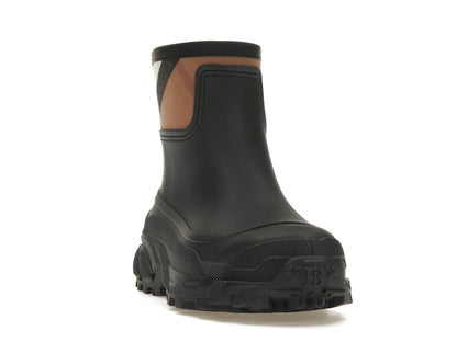 Burberry House Check Rain Boots Black Archive Beige (Women's)