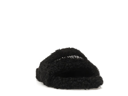Balenciaga Furry Slide Black