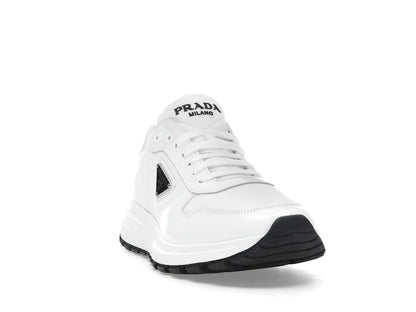 Prada PRAX 01 Sneakers Re-Nylon Brushed Leather White Black