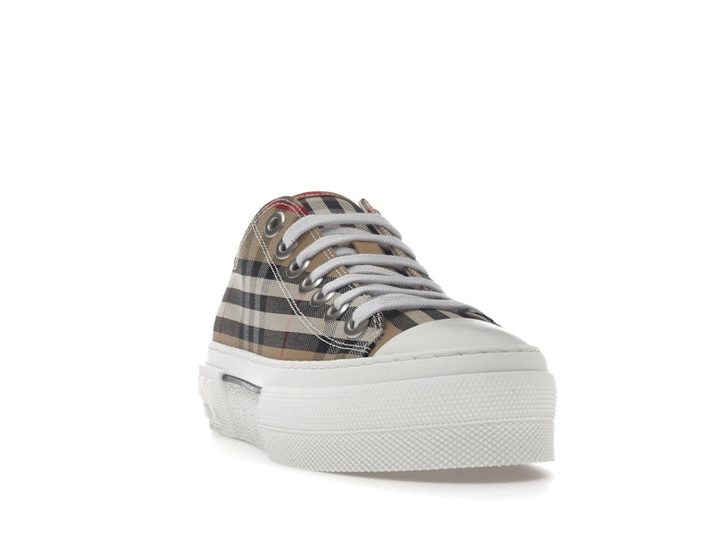 Burberry Vintage Check Cotton Sneakers Archive Beige White (Women's)