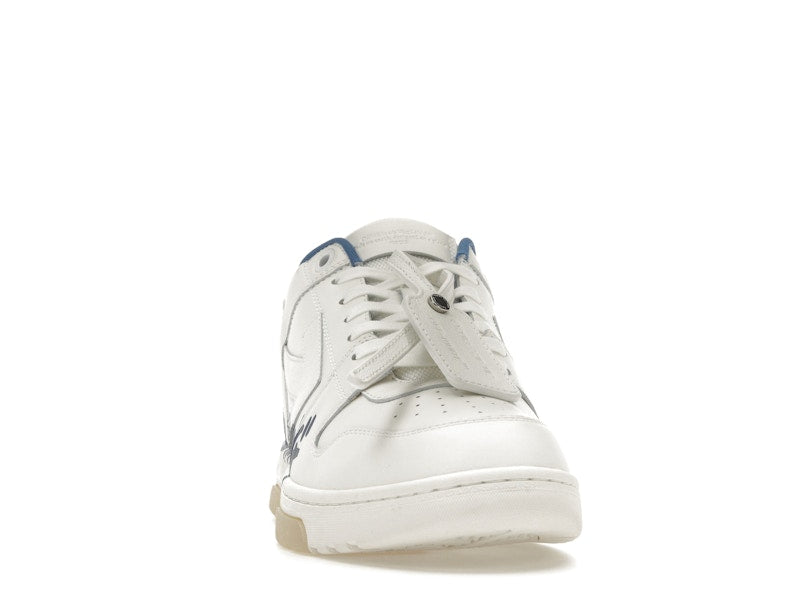 OFF-WHITE Out Of Office "OOO" Low Tops For Walking White White Dark Blue SS22