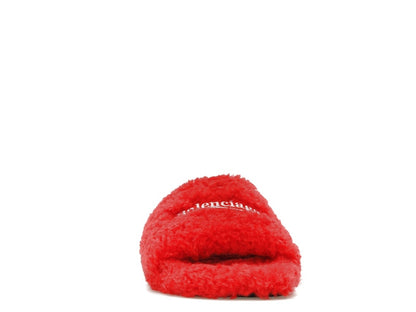 Balenciaga Furry Slide Red White (Women's)