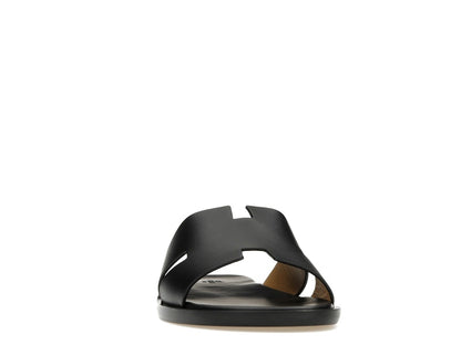 Hermes Izmir Sandal Noir Smooth Calfskin Leather