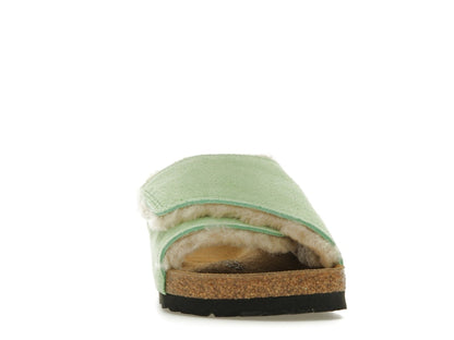 Birkenstock Solana Shearling Slide Stussy Washed Green