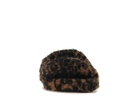 Balenciaga Furry Slide Leopard Brown Black