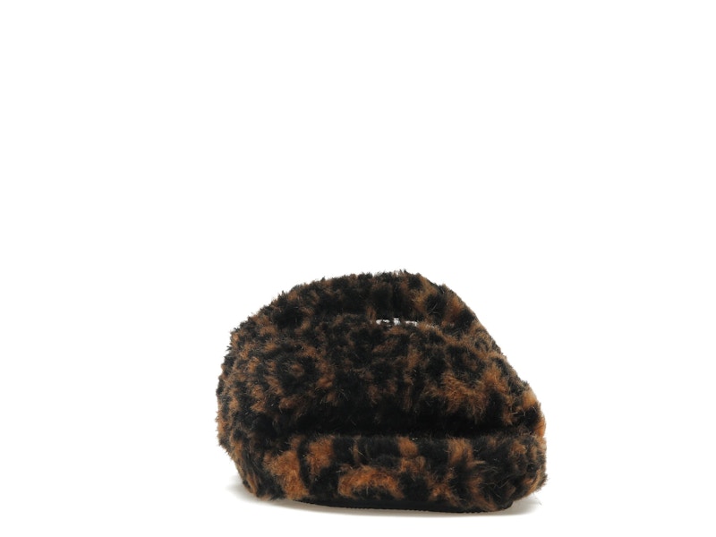 Balenciaga Furry Slide Leopard Brown Black