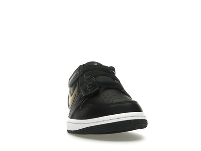 Jordan 1 Low FlyEase Black White Metallic Gold