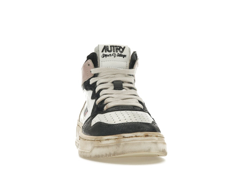 Autry Medalist Leather Mid Super Vintage White Pink Black (Women's)