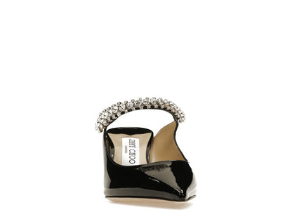 Jimmy Choo Bing 65mm Heeled Mule Black Patent Leather