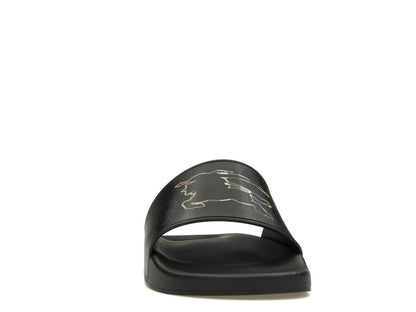 Burberry Check EKD Motif Slide Black