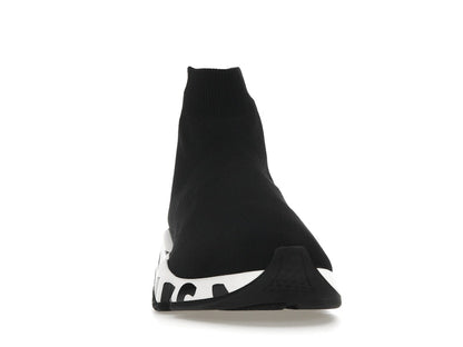 Balenciaga Speed Graffiti Trainers White Black Logo (Women's)