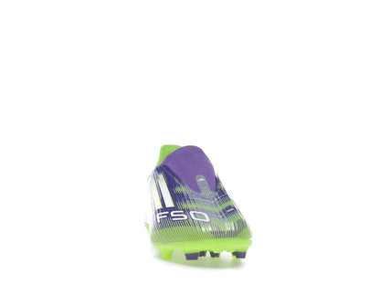 adidas F50 League Laceless FG/MG Purple Rush Cloud White Lucid Lemon (GS)