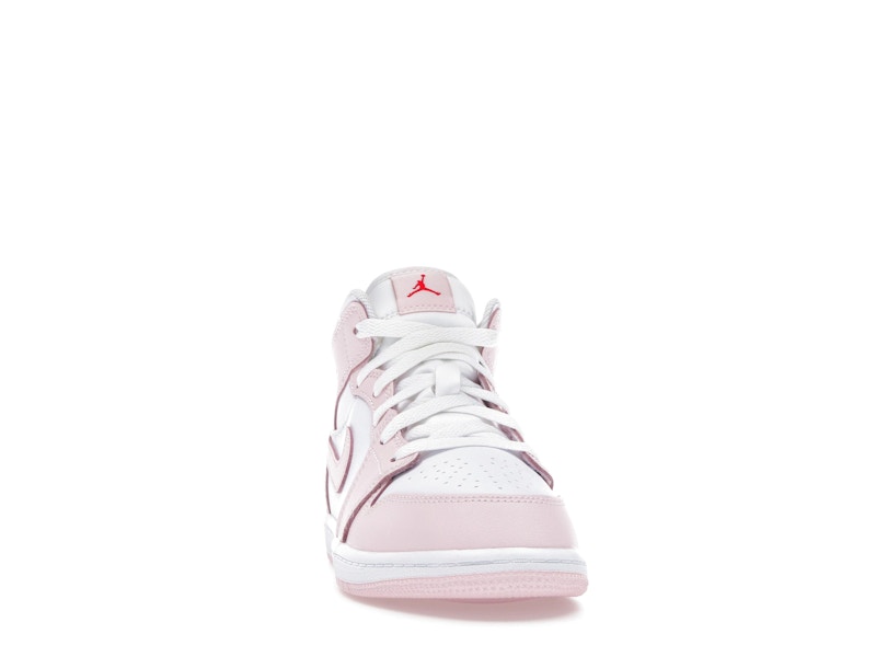 Jordan 1 Mid Pink Foam Fire Red White (PS)