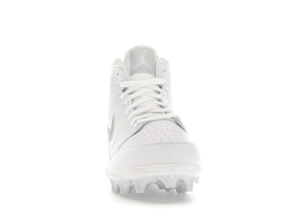 Jordan 1 Mid TD Cleat White Grey Fog