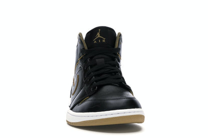 Jordan 1 Retro Mid Black Metallic Gold