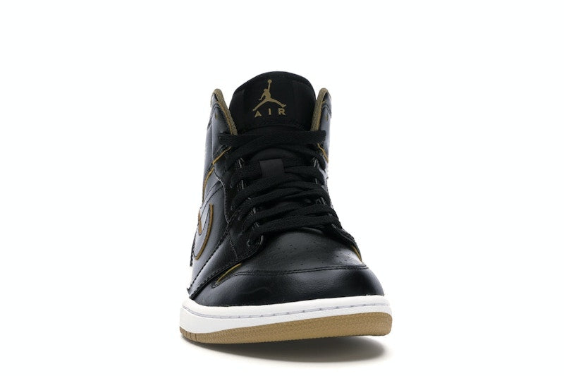 Jordan 1 Retro Mid Black Metallic Gold