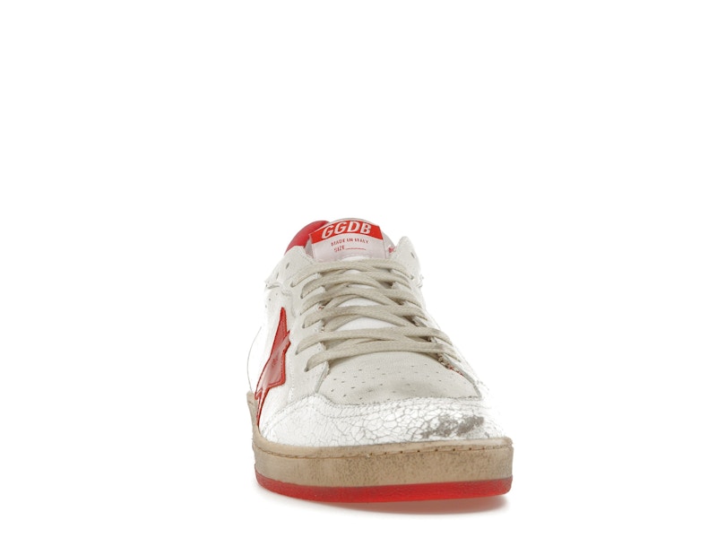 Golden Goose Ball-Star Low White Red