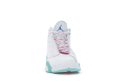 Jordan 13 Retro White Soar Green Pink (PS)
