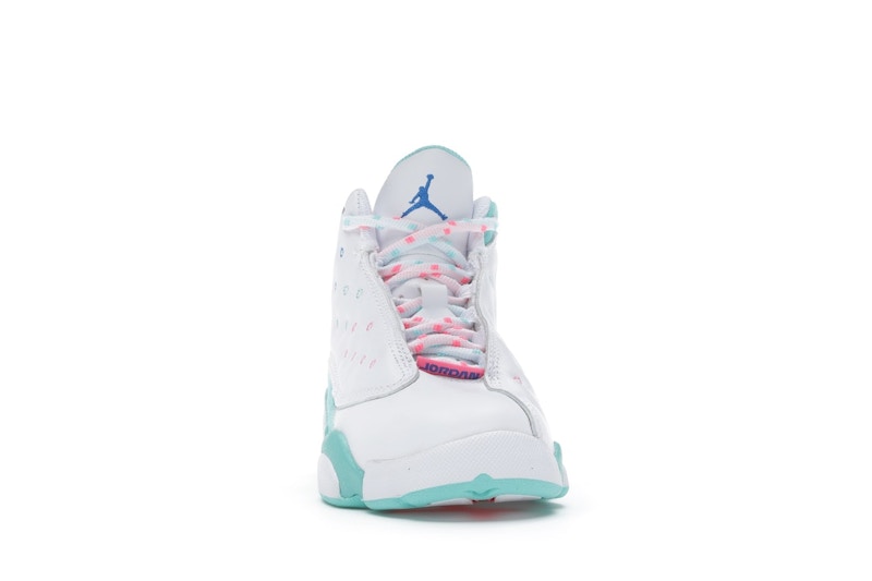 Jordan 13 Retro White Soar Green Pink (PS)