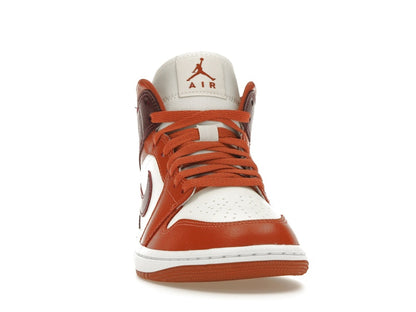 Jordan 1 Mid Dusty Peach Night Maroon (Women's)