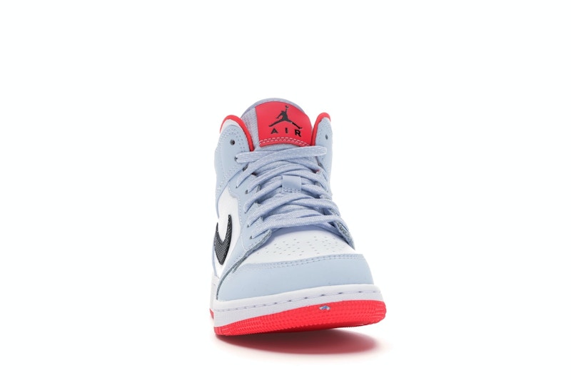Jordan 1 Mid Half Blue Polka Dot Swoosh (GS)