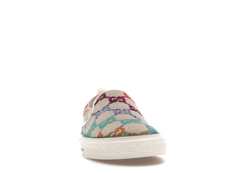 Gucci Tennis 1977 Slip On GG Logo White Multi