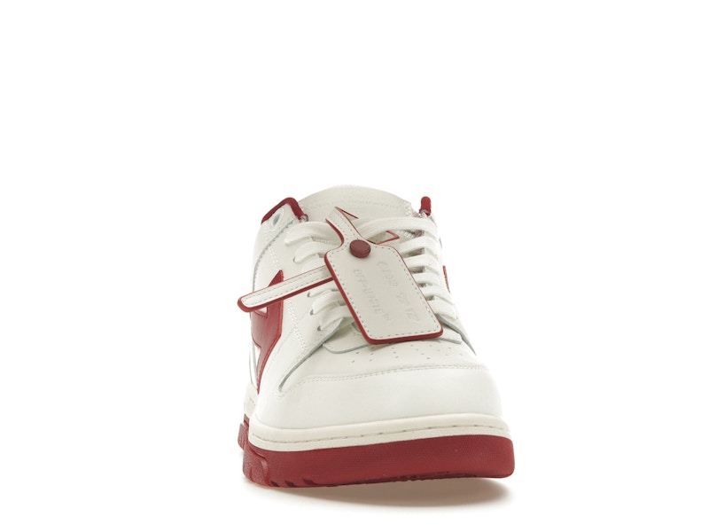 OFF-WHITE Out Of Office OOO Low Tops White Red White Tag