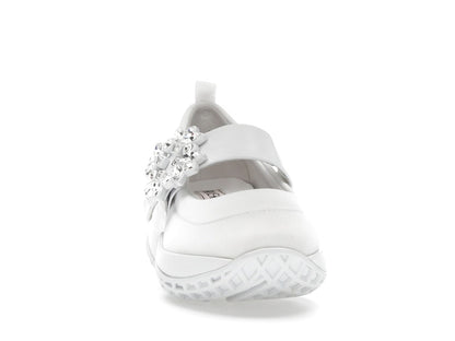 Roger Vivier Viv' Run Babies White Crystal Buckle (Women's)